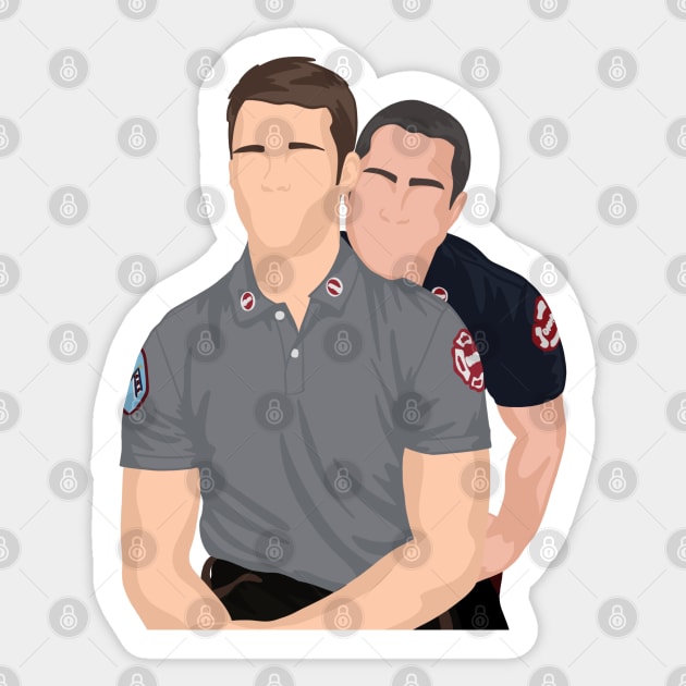 Casey & Severide | Chicago Fire Sticker by icantdrawfaces